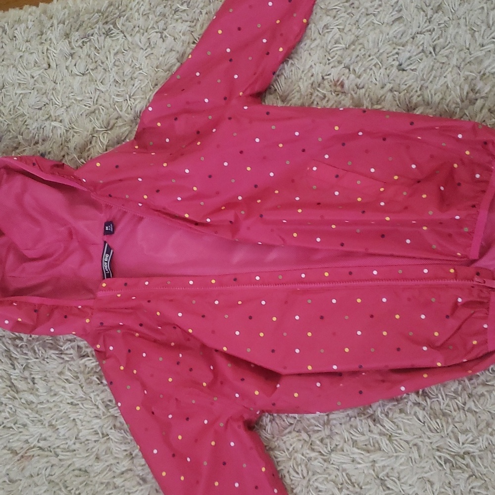 Girl lands end raincoat windbreaker jacket